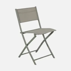 sweeek Set tavolo da giardino pieghevole in acciaio con 4 sedie
