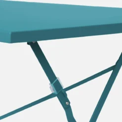 sweeek Set tavolo da giardino pieghevole in acciaio con 4 sedie, 110cm