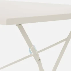 sweeek Set tavolo da giardino pieghevole in acciaio con 4 sedie, 110cm
