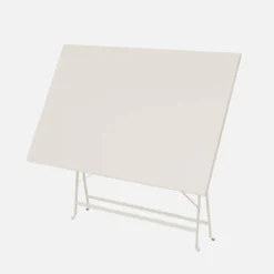 sweeek Set tavolo da giardino pieghevole in acciaio con 4 sedie, 110cm