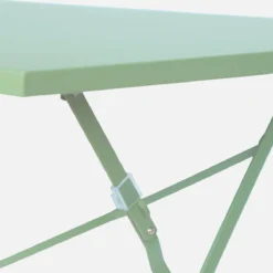 sweeek Set tavolo da giardino pieghevole in acciaio con 4 sedie, 110cm