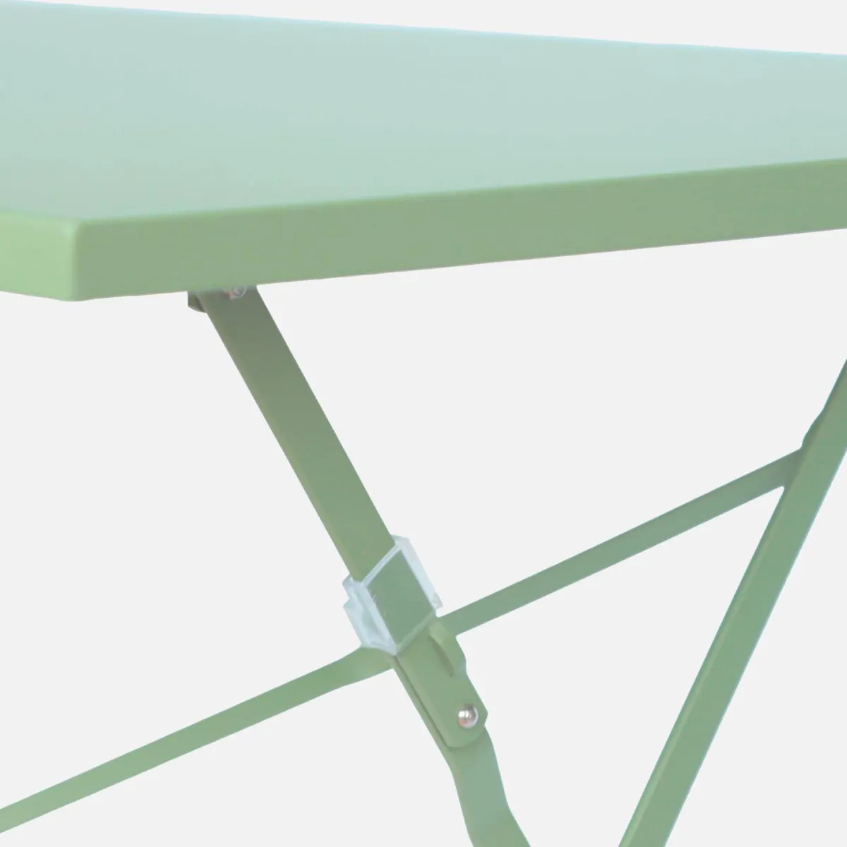 sweeek Set tavolo da giardino pieghevole in acciaio con 4 sedie, 110cm