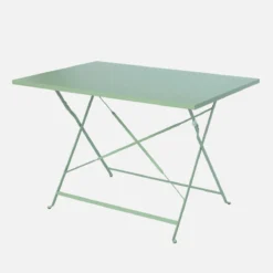 sweeek Set tavolo da giardino pieghevole in acciaio con 4 sedie, 110cm