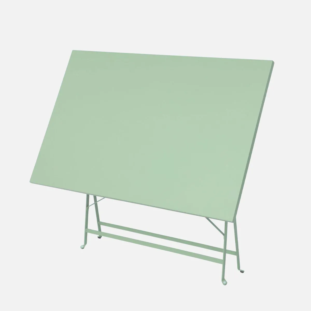 sweeek Set tavolo da giardino pieghevole in acciaio con 4 sedie, 110cm