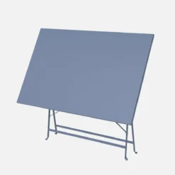 sweeek Set tavolo da giardino pieghevole in acciaio con 4 sedie, 110cm