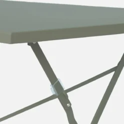 sweeek Set tavolo da giardino pieghevole in acciaio con 4 sedie, 110cm