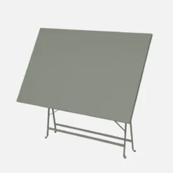 sweeek Set tavolo da giardino pieghevole in acciaio con 4 sedie, 110cm