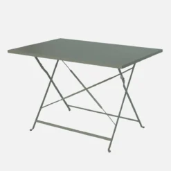 sweeek Set tavolo da giardino pieghevole in acciaio con 4 sedie, 110cm