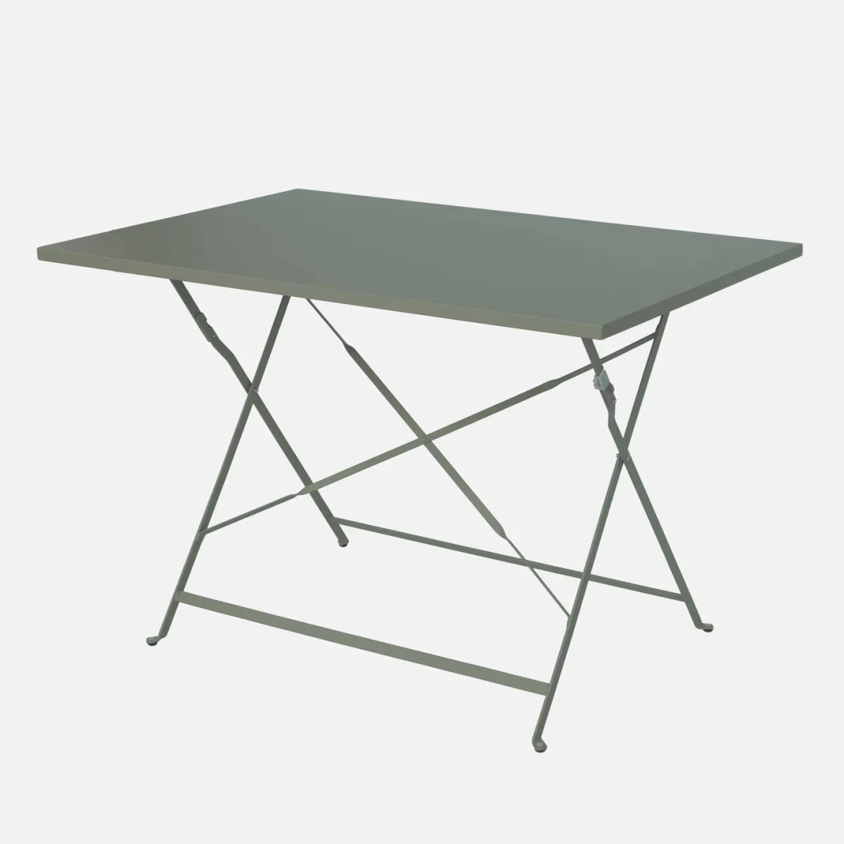 sweeek Set tavolo da giardino pieghevole in acciaio con 4 sedie, 110cm