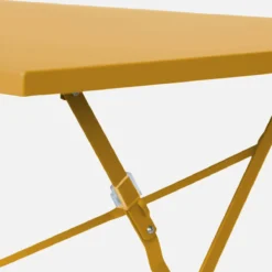 sweeek Set tavolo da giardino pieghevole in acciaio con 4 sedie, 110cm