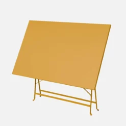 sweeek Set tavolo da giardino pieghevole in acciaio con 4 sedie, 110cm