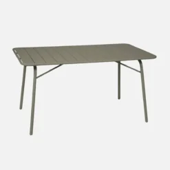 sweeek Set tavolo da giardino pieghevole in metallo con 6 sedie