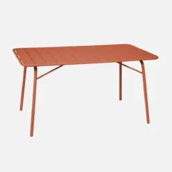 sweeek Set tavolo da giardino pieghevole in metallo con 6 sedie