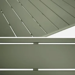 Set tavolo da giardino pieghevole in acciaio con 6 sedie, 140cm