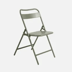 Set tavolo da giardino pieghevole in acciaio con 6 sedie, 140cm