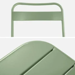 Set tavolo da giardino pieghevole in acciaio con 6 sedie, 140cm
