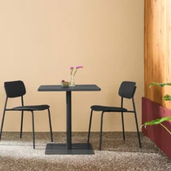 sweeek Set tavolo da giardino quadrato in acciaio con 2 sedie