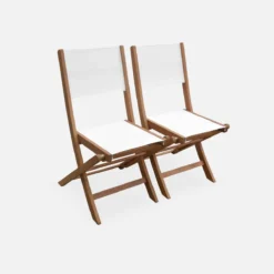 sweeek Set tavolo da giardino rettangolare allungabile in legno con 8 sedie
