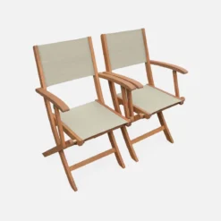Set tavolo da giardino rettangolare allungabile in legno con 6 sedie