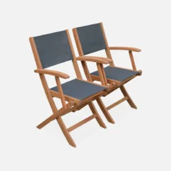 Set tavolo da giardino rettangolare allungabile in legno con 6 sedie