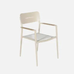 sweeek Set tavolo da giardino rotondo in alluminio e vetro con 6 sedie