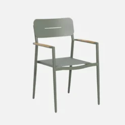 Set tavolo da giardino rotondo in alluminio con 6 sedie