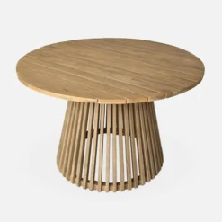 sweeek Set tavolo da pranzo per interni ed esterni in legno con 4 sedie