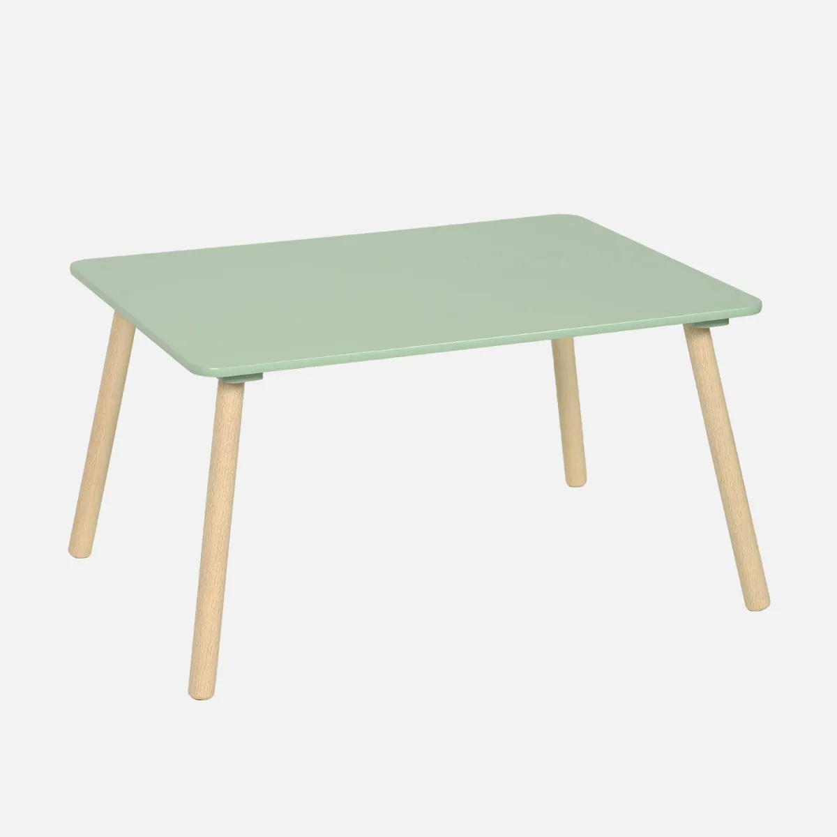 sweeek Set tavolo rettangolare per bambini in legno di pino con 4 sedie