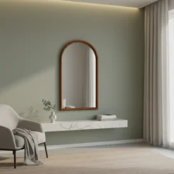 Specchio arco legno di pino