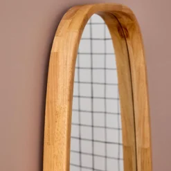 sweeek Specchio rettangolare in legno di gomma