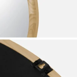 sweeek Specchio rotondo in legno di pino, 60cm