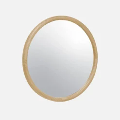 sweeek Specchio rotondo in legno di pino, 60cm