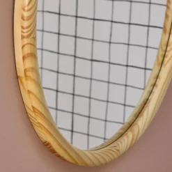 sweeek Specchio rotondo in legno di pino, 60cm