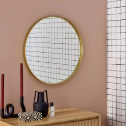 sweeek Specchio rotondo in metallo, 60cm