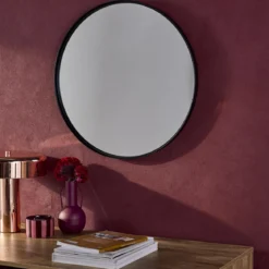 Specchio rotondo in metallo, 60cm