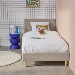 sweeek Struttura letto con rete a doghe e testiera 90x190cm
