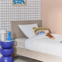 sweeek Struttura letto con rete a doghe e testiera 90x190cm