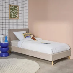 sweeek Struttura letto con rete a doghe e testiera 90x190cm