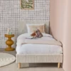 sweeek Struttura letto con rete a doghe e testiera 90x190cm, velluto a coste grosse