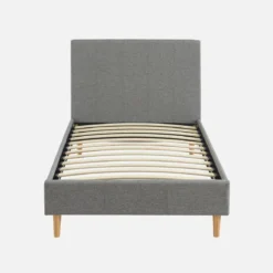 Struttura letto con rete a doghe e testiera 90x190cm