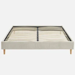 sweeek Struttura letto in velluto a coste fini con rete a doghe, 160x200cm