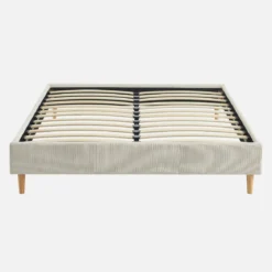 Struttura letto in velluto a coste fini con rete a doghe, 140x190cm