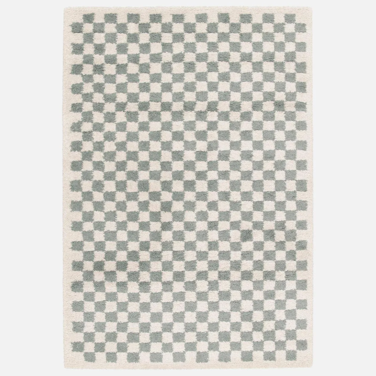 sweeek Tappeto a scacchiera di colore azzurro e crema