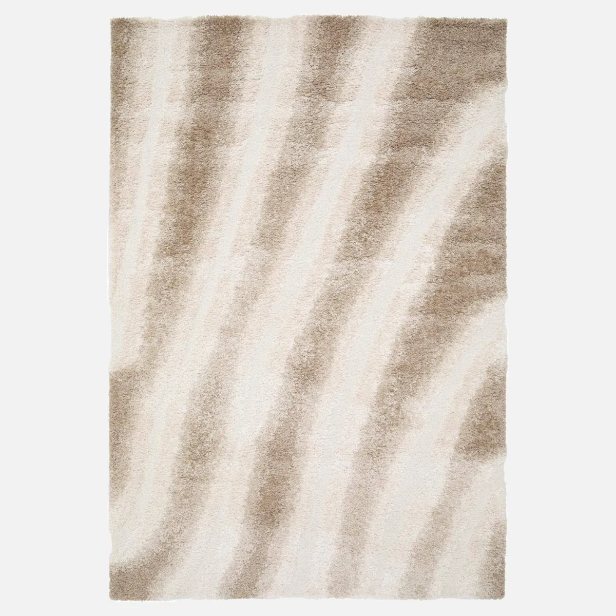 sweeek Tappeto da interno a righe beige