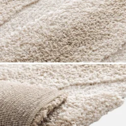sweeek Tappeto da interno a righe beige