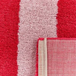 sweeek Tappeto da interno a righe rosse e rosa