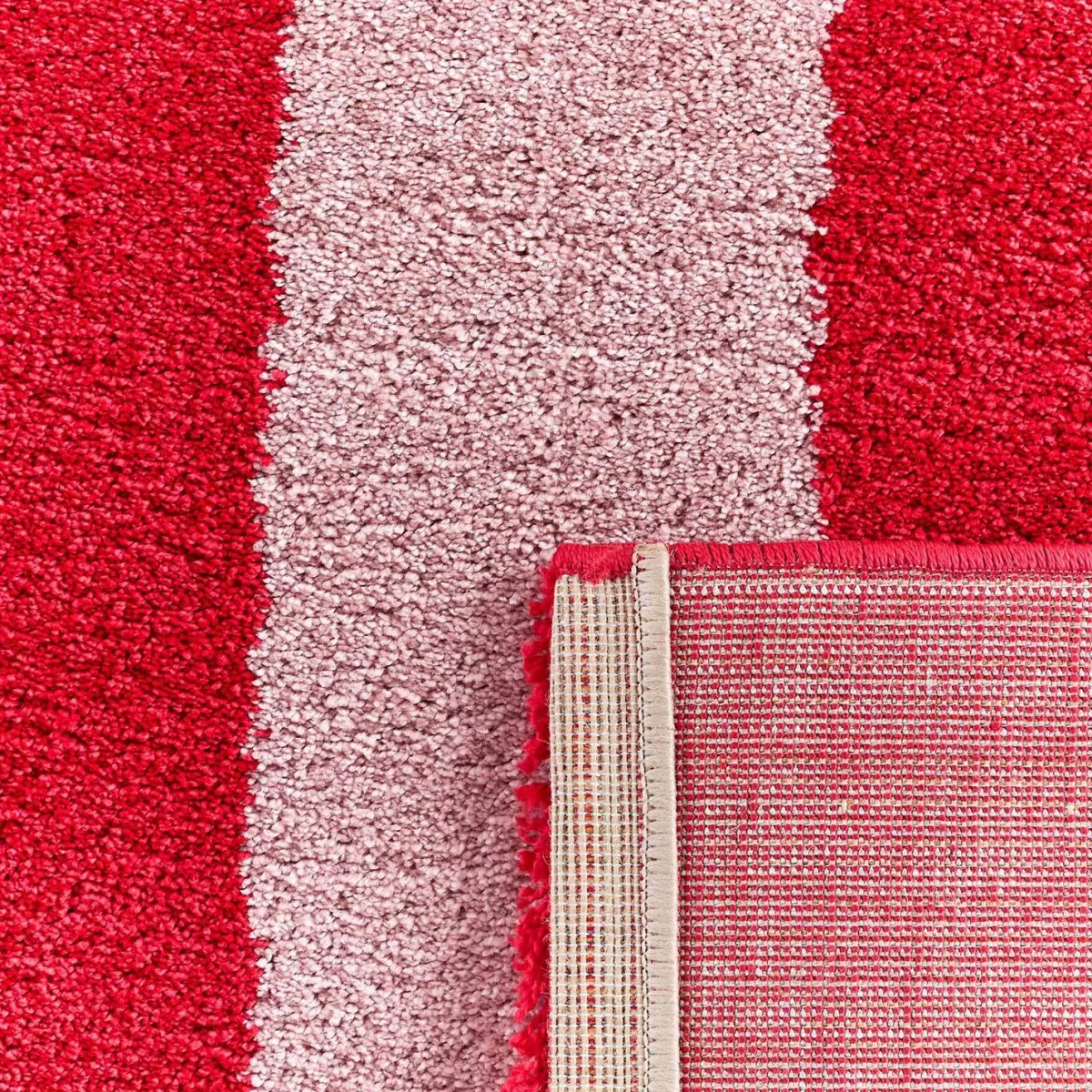 sweeek Tappeto da interno a righe rosse e rosa