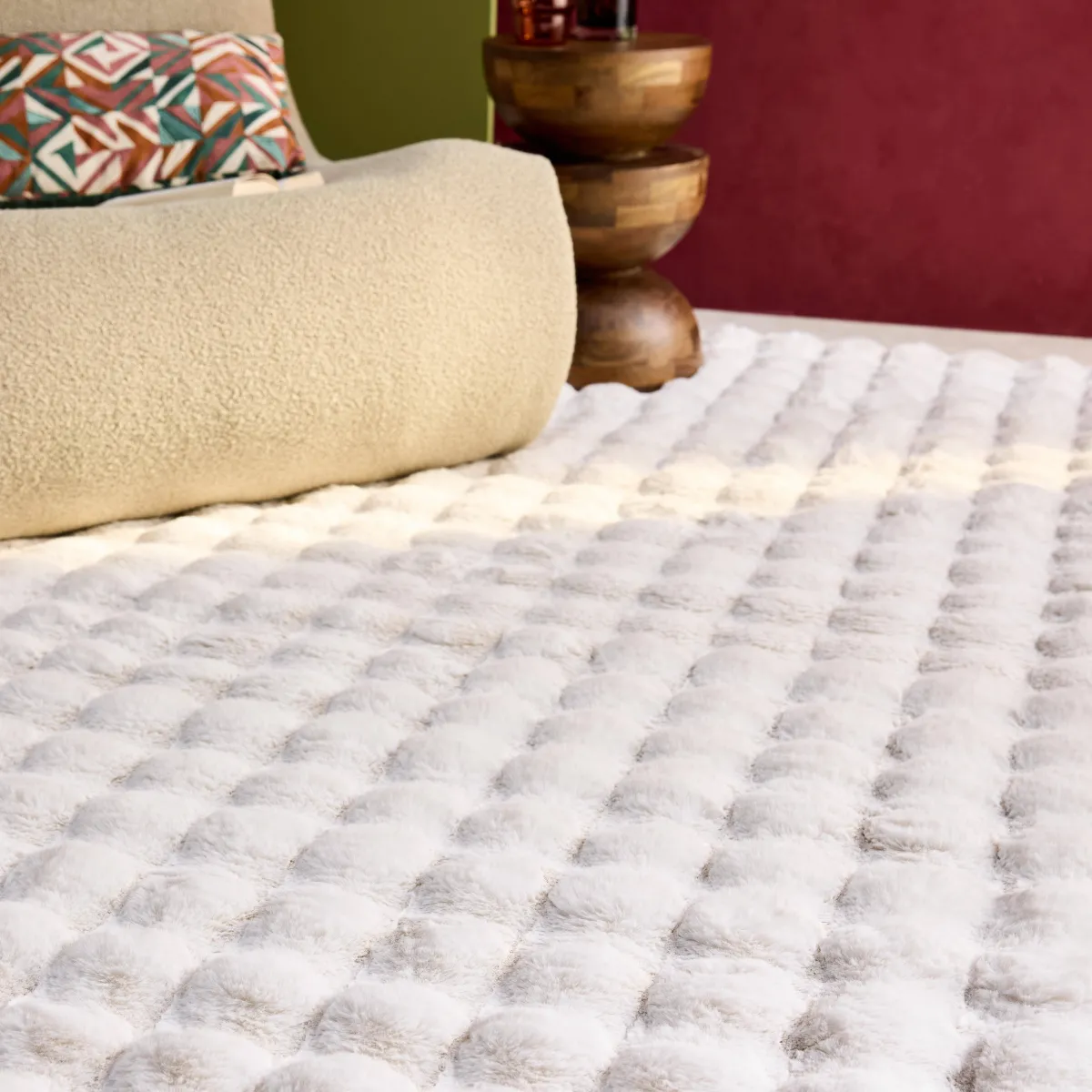 sweeek Tappeto da interno bubble bianco