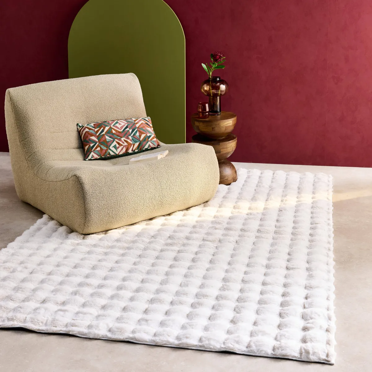 sweeek Tappeto da interno bubble bianco