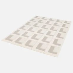sweeek Tappeto da interno con motivi geometrici crema